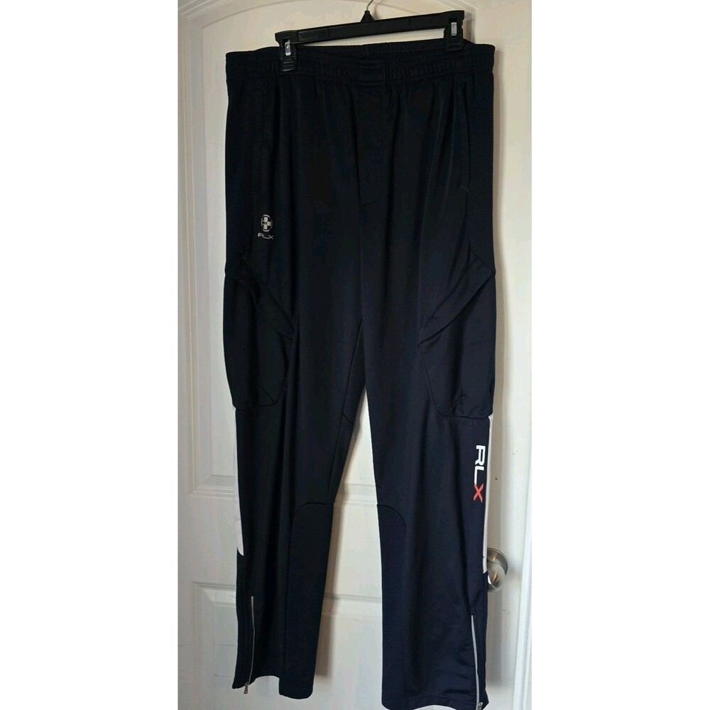 RLX Ralph Lauren Joggers Mens XXL Navy Performance Tech Pants Wicking Athleisure